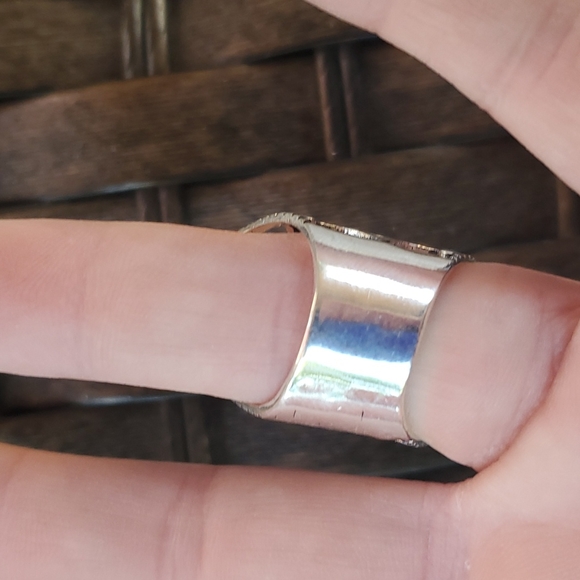 New Bloodstone & Chalcedony 925 Silver Statement Ring. - Picture 9 of 14